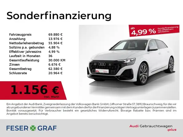 Audi Q8 50 TDI quattro matrix-LED Panorama Luft 21`