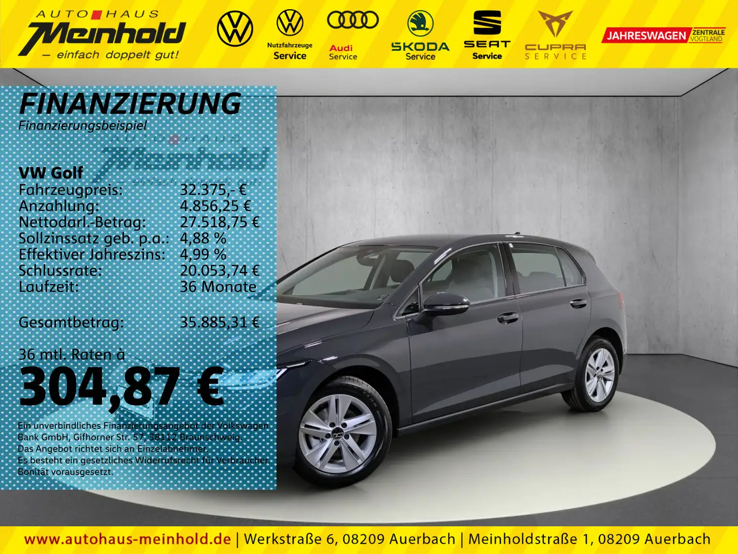 Volkswagen Golf 1.5 TSI DSG Life, Kamera, Sitzheizung, ACC Grau - 1
