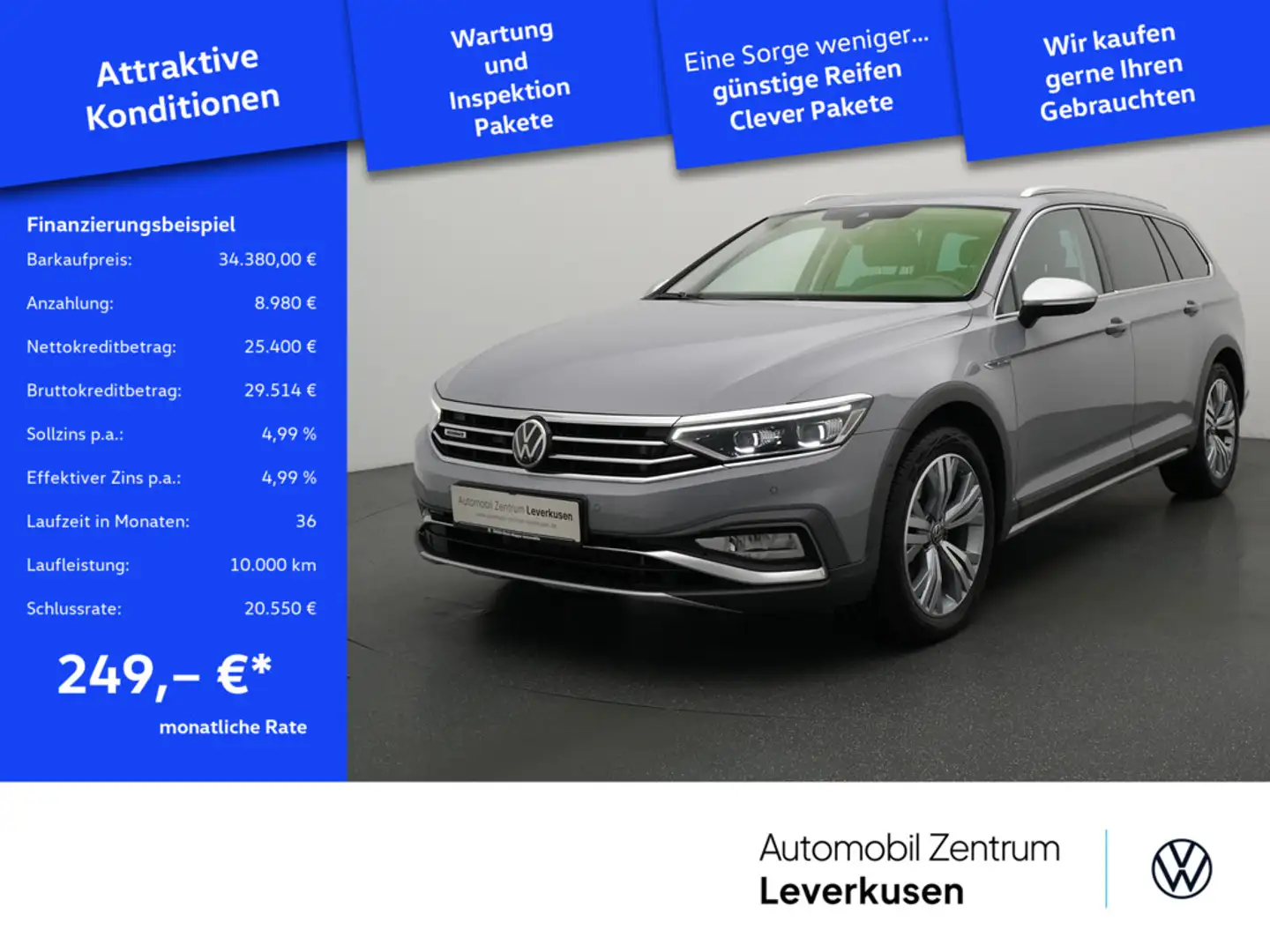 Volkswagen Passat Alltrack 4Motion DSG MATRIX H/K HUD AC Серый - 1