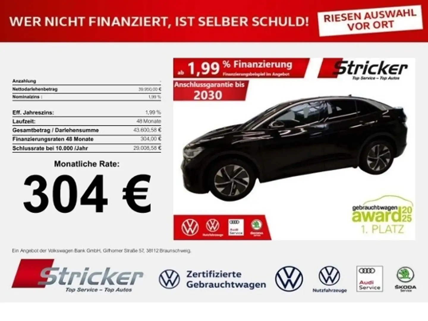 Volkswagen ID.5 Pro 210/77 304,-ohne Anzahlung AHK IQ.LIGHT Wärme Schwarz - 1