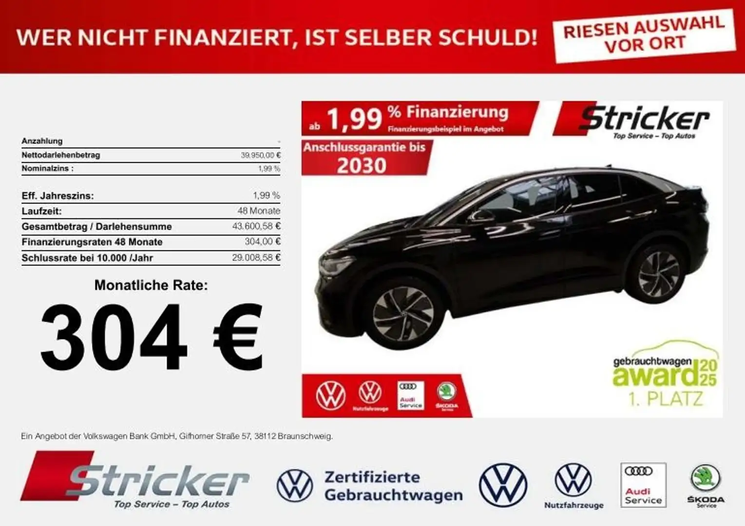 Volkswagen ID.5 Pro 210/77 304,-ohne Anzahlung AHK IQ.LIGHT Wärme Schwarz - 2