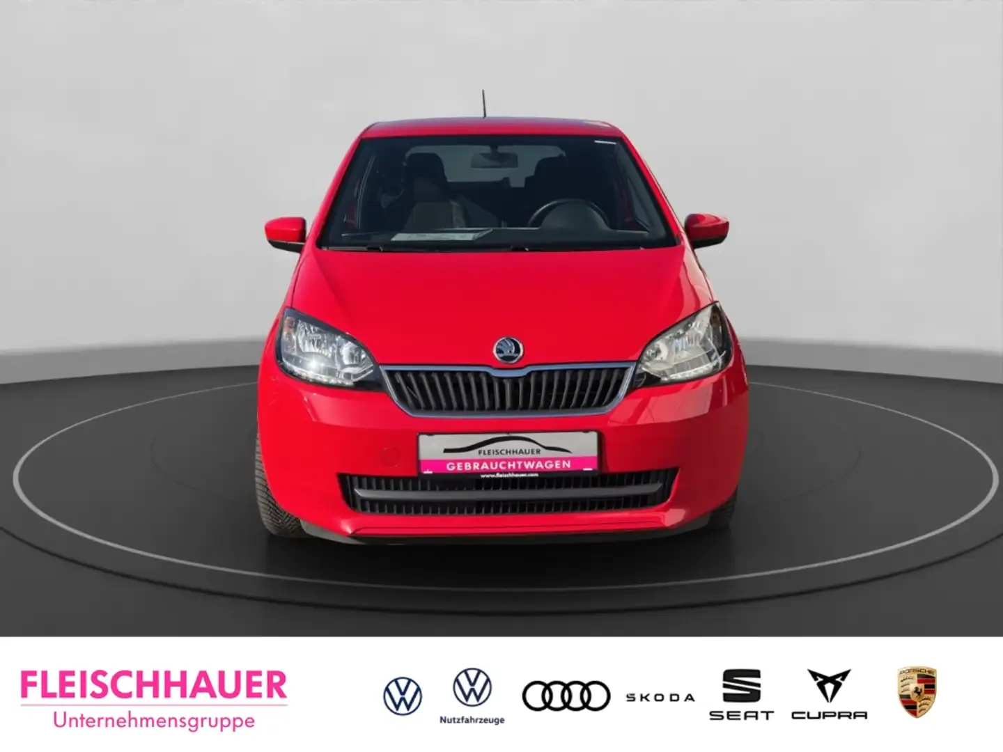 Skoda Citigo Fun+KLIMA+NAVI+SHZ+USB+Alu+Freisprech Rojo - 2