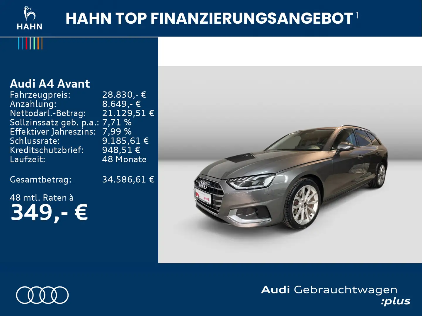 Audi A4 35TDI S-trc Navi HUD Standh CAM Privacy Grau - 2