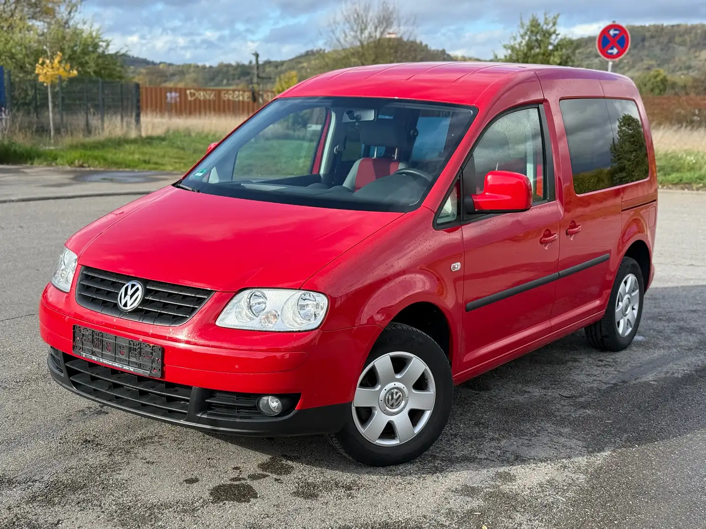 Volkswagen Caddy 1.6 Life Klima | 2 Schiebetüren | TÜV 10/27 Rot - 2