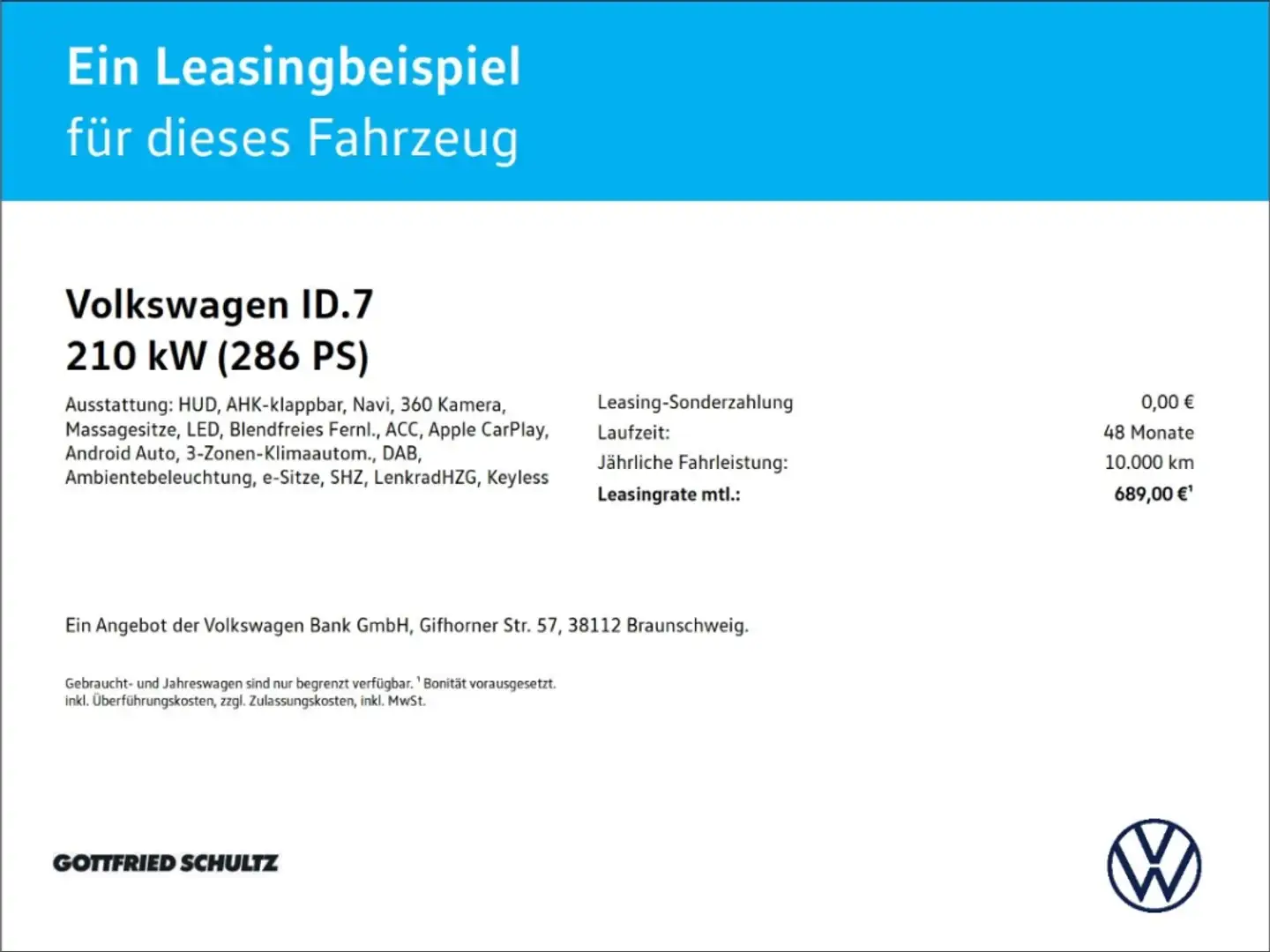 Volkswagen ID.7 Tourer Pro 210 kW AHK KAMERA LED Noir - 2