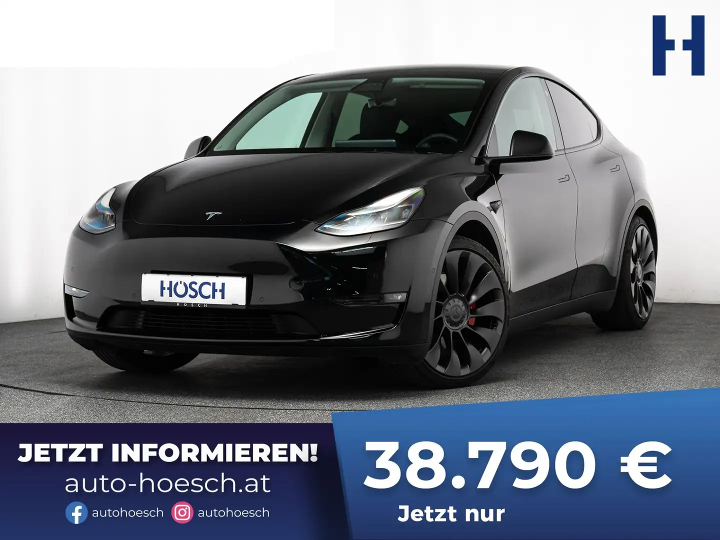 Tesla Model Y AWD Performance ERSTBESITZ 8-fach Schwarz - 1