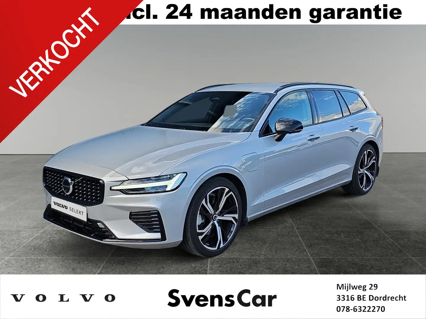 Volvo V60 2.0 T6 Plug-in hybrid AWD Plus Dark | Trekhaak | H Argent - 1