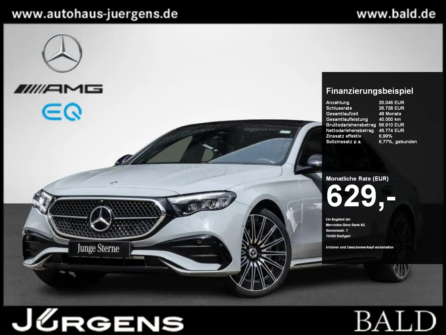 Mercedes-Benz E 220 d AMG/Superscreen/LED/Pano/Totw/Night/21" Szary - 1