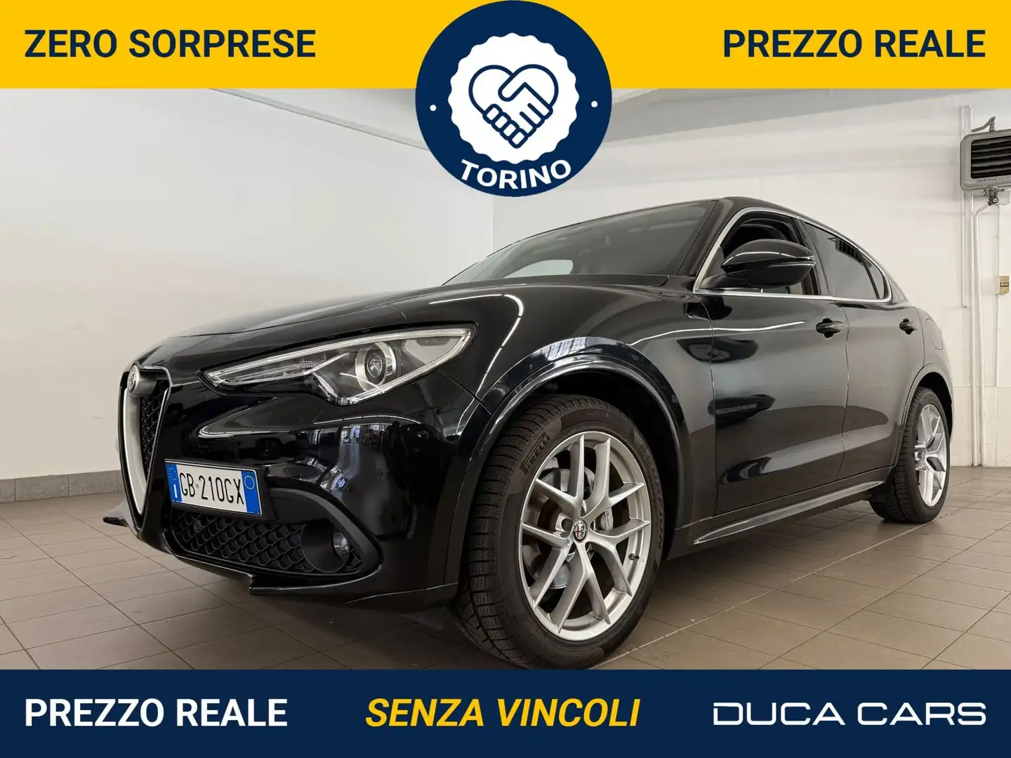 Alfa Romeo Stelvio 2.2 Turbodiesel 190 CV AT8 Q4 Ti Nero - 1