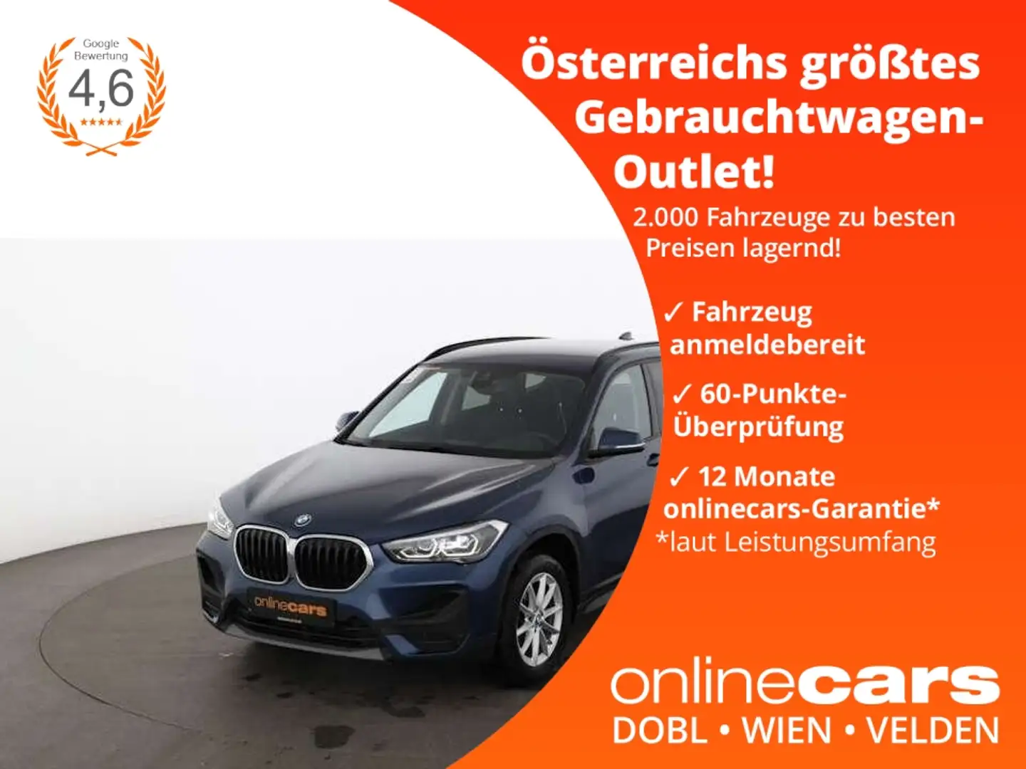 BMW X1 sDrive18d Advantage Aut LED LEDER NAVI SITZHZG Blau - 1