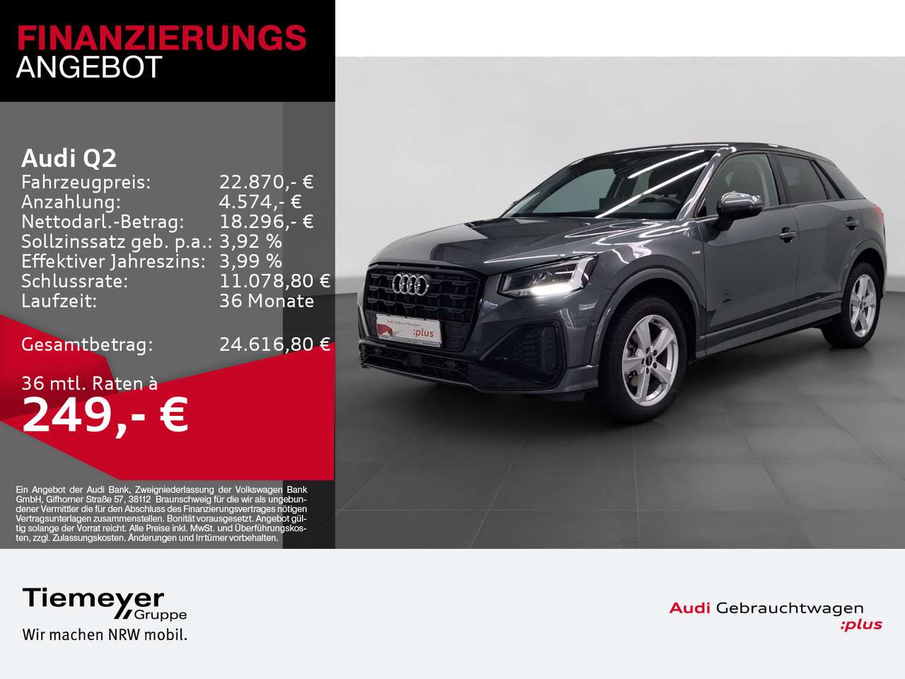 Audi Q2 — Audi Q2 30 TFSI S LINE OPTIK-PKT SPORTSITZE NAVI+ KAM