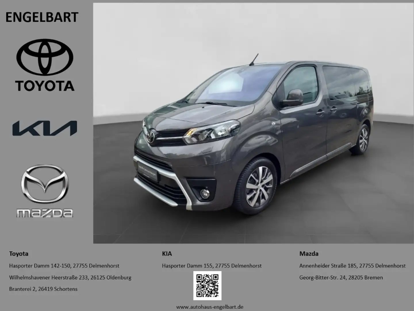 Toyota Proace Verso L1 Shuttle Mehrzonenklima Tempomat Rückfahrk Grau - 1