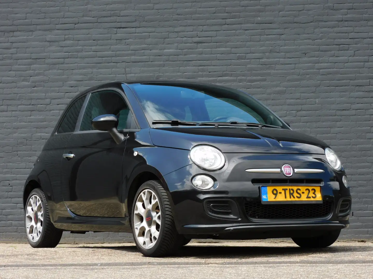 Fiat 500 0.9 TwinAir Turbo Lounge TOPSTAAT! DEALER ONDERHOU Negro - 2