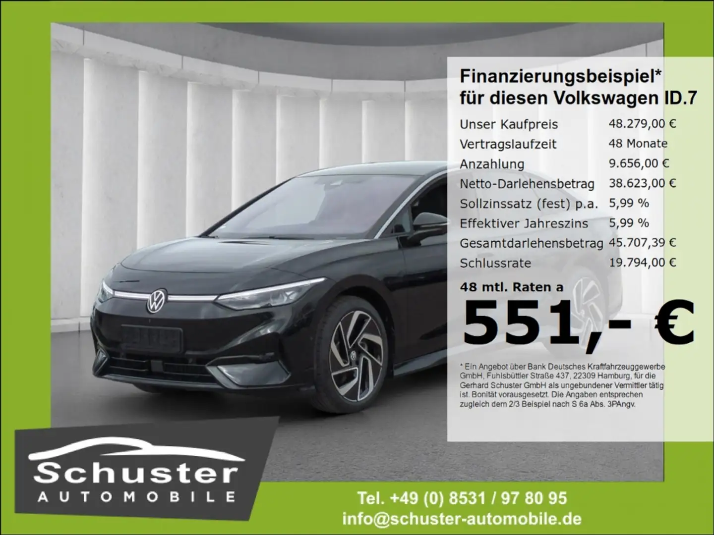 Volkswagen ID.7 Pro*AHK 360°Ka 2xMassage+Sitzbelüft Head-Up Negru - 1