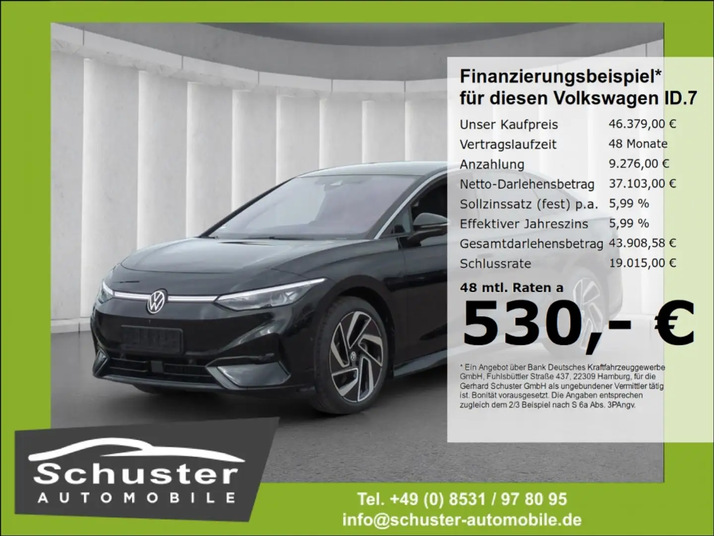 Volkswagen ID.7 Pro*AHK 360°Ka 2xMassage+Sitzbelüft Head-Up Czarny - 1