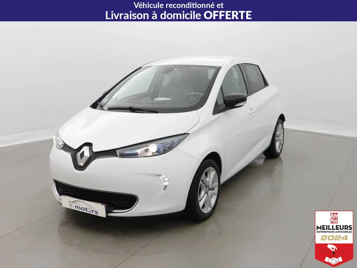 Renault ZOE Q90 (Ch rapide) Achat Intégral Zen +PDC AR Blanc - 1