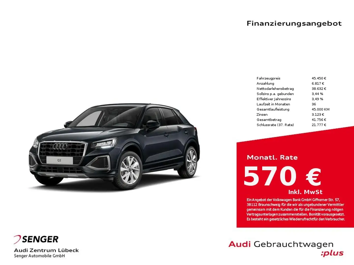 Audi Q2 35 TFSI advanced Navi AHK PDC Komfort-Paket Grau - 1