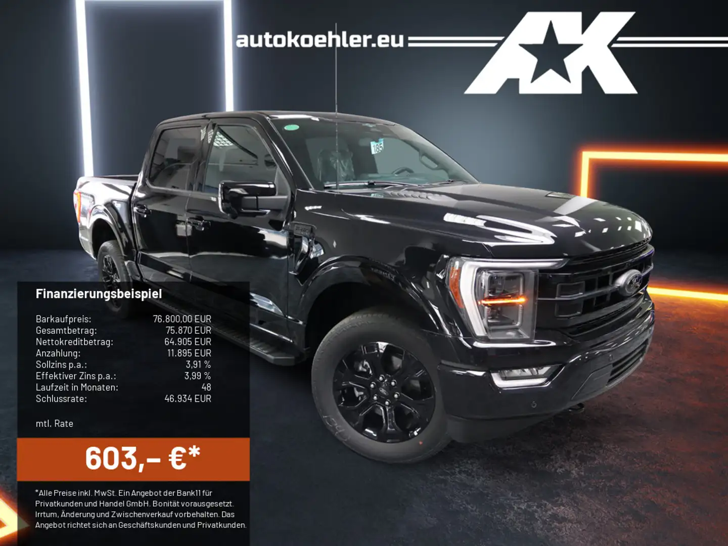 Ford F 150 5.0L V8 Super Crew Lariat Black Edition Negro - 1