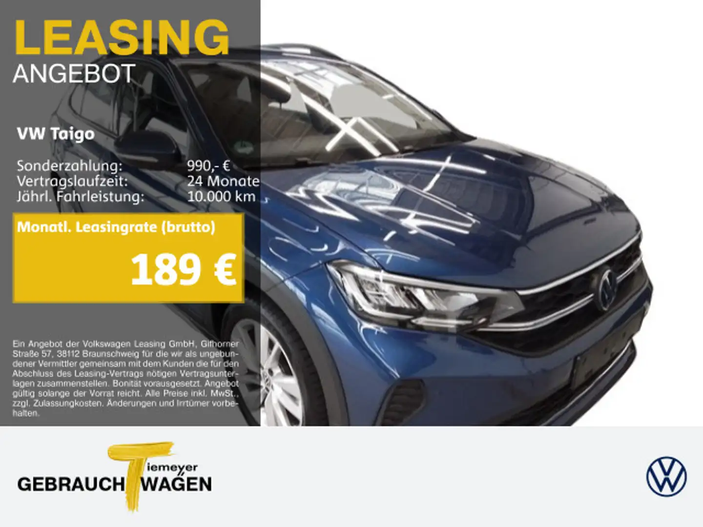 Volkswagen Taigo 1.5 TSI DSG LIFE LED BEATS KAMERA LM17 Blau - 1