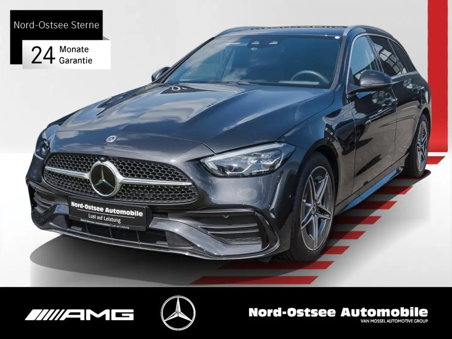 Mercedes-Benz C 220 d T AMG ADV. 360° KAMERA AHK LED 9G NAVI Grijs - 1