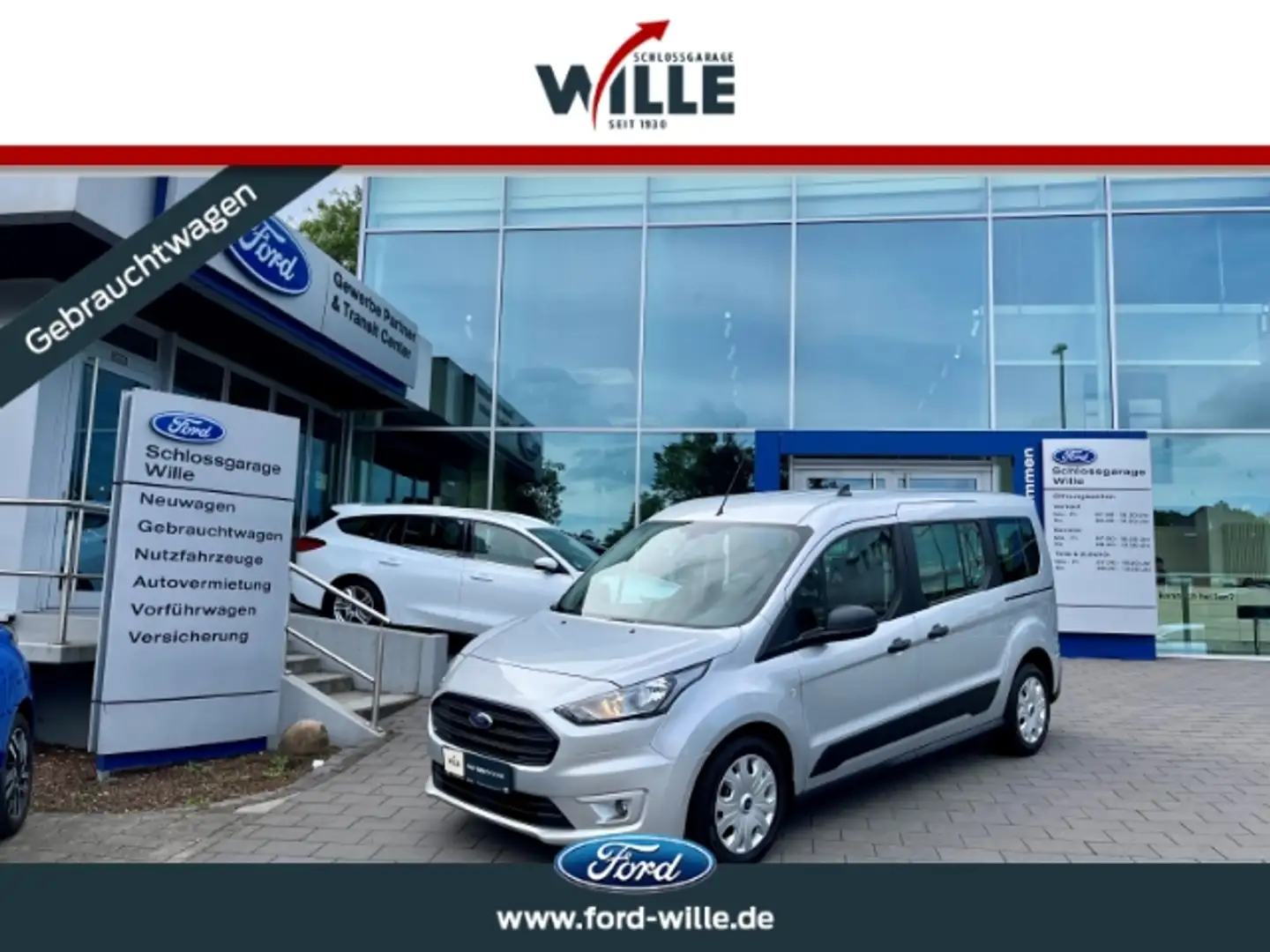 Ford Transit Connect Kombi L2 Trend AHK RFK GJR 1.5 EcoBlue EU6d Argent - 1