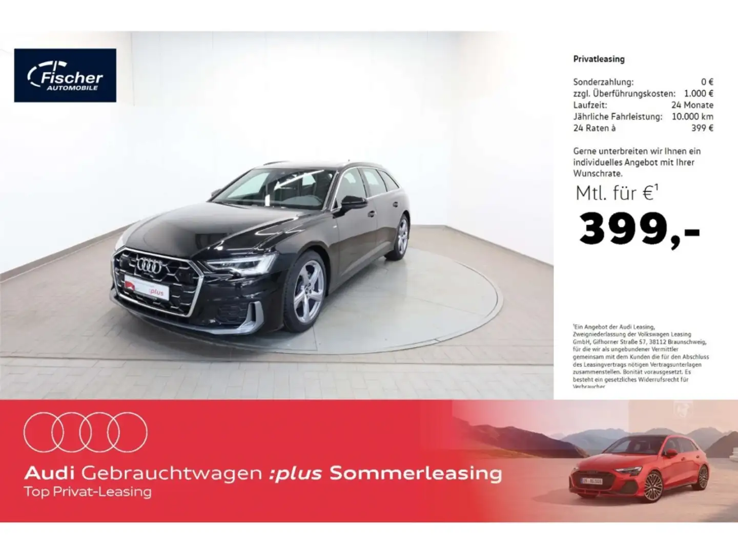 Audi A6 Avant 40 TDI quattro S line Schwarz - 1