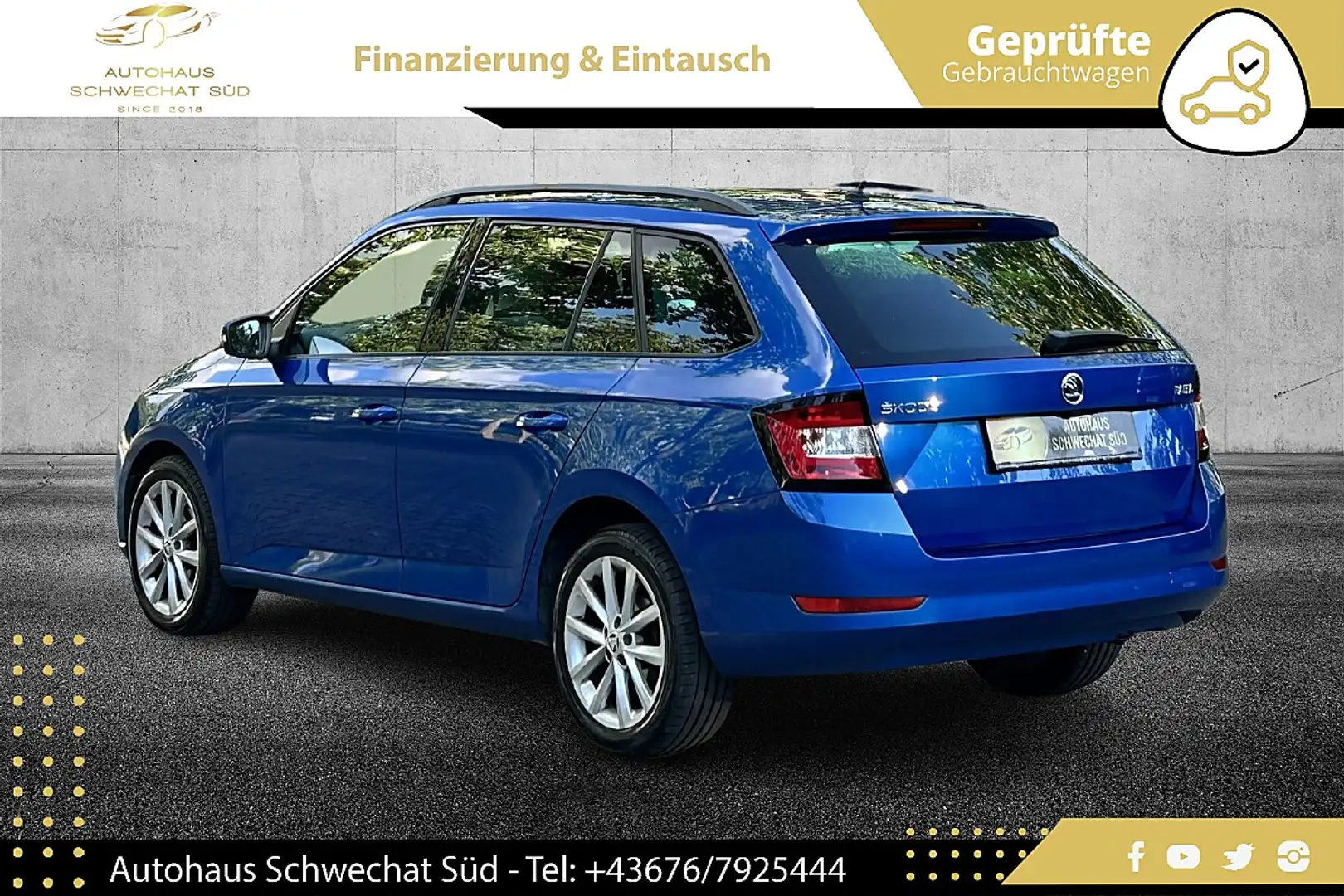 Skoda Fabia Combi Style 1,0 TSI //1.BESITZ//ACC//R-KAMERA//... Blau - 2