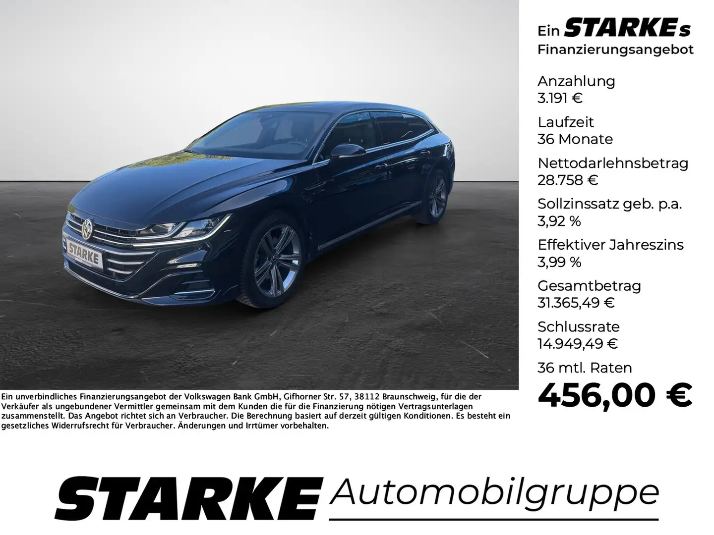 Volkswagen Arteon Shooting Brake 2.0 TSI DSG R-Line Noir - 1