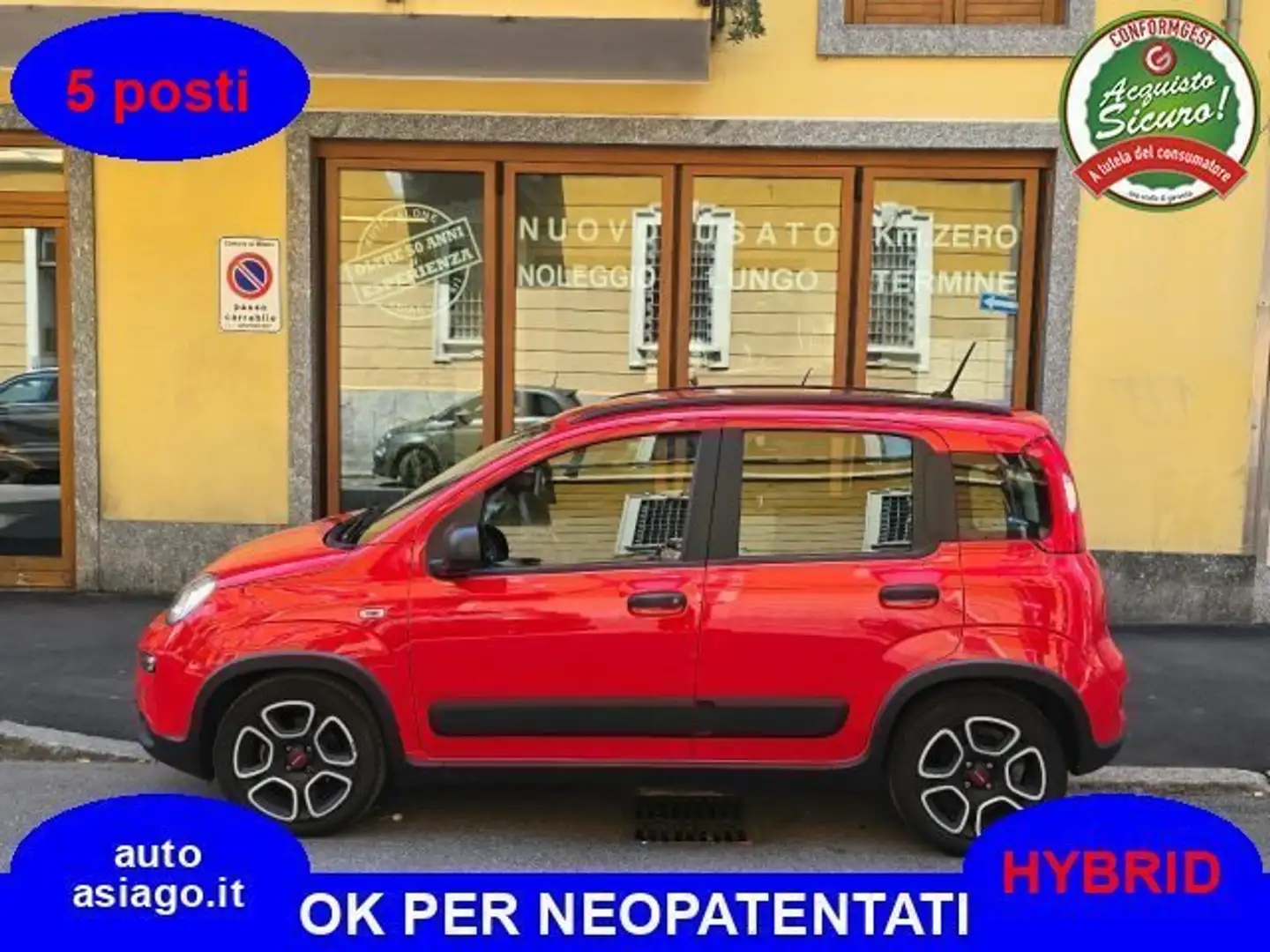 Fiat Panda Panda 1.0 firefly hybrid City Life s Rosso - 1