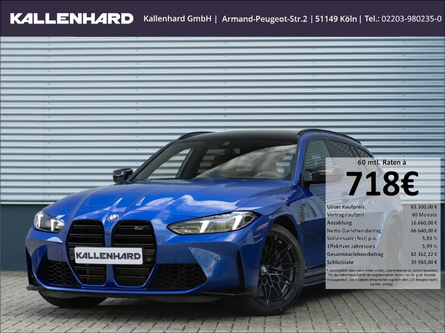BMW M3 xDrive Comp Touring-LCI-Head-Up-Drivers Pack Blau - 1