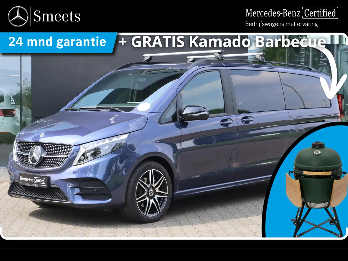 Mercedes-Benz V 300 300d XL DC AVANT. AMG "BPM VRIJ EDITION " Blauw - 1