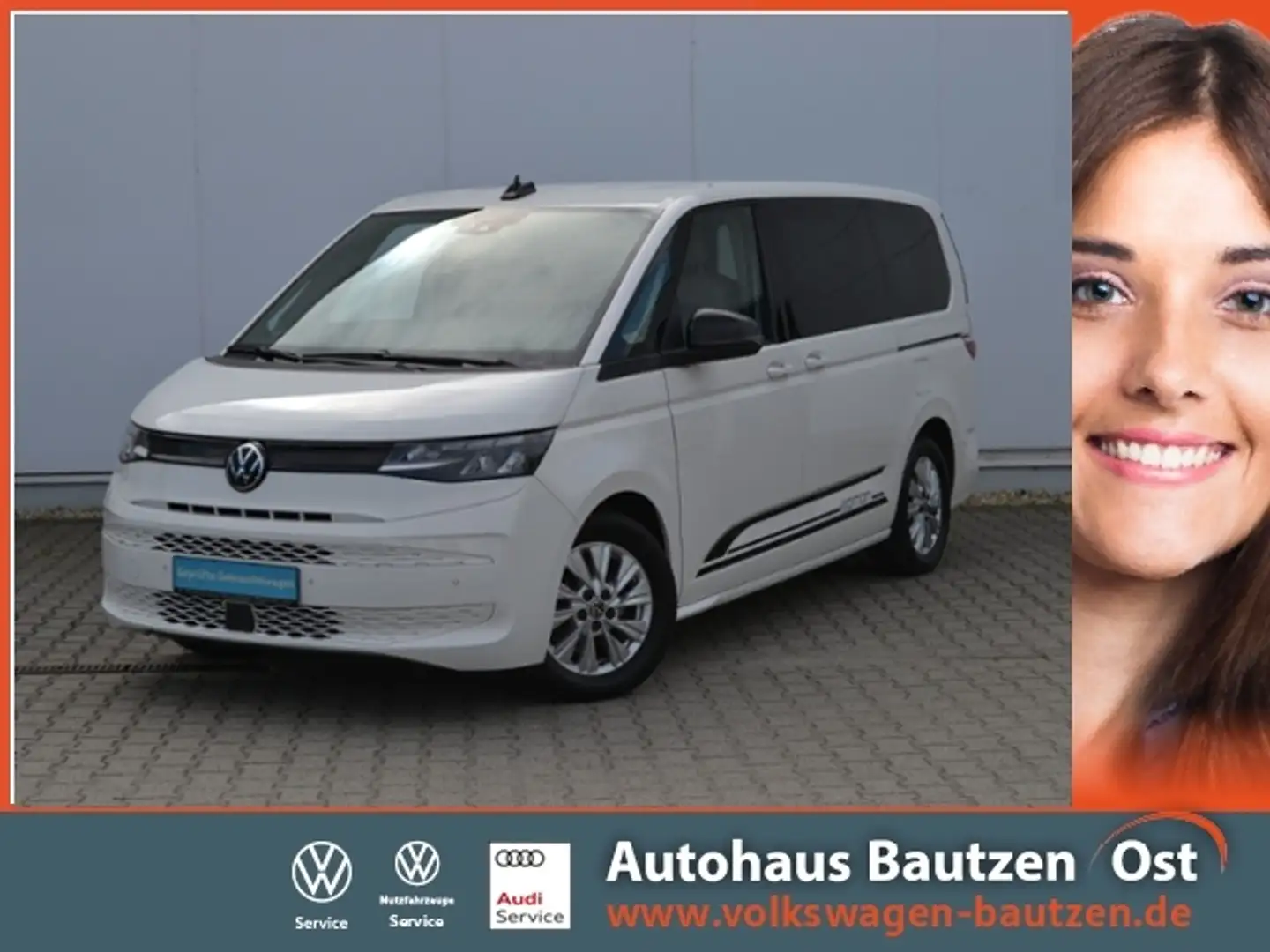 Volkswagen T7 Multivan 1.4 TSI DSG eHybrid lang EDITION/AHK/STAND-HZ/VIS Weiß - 1