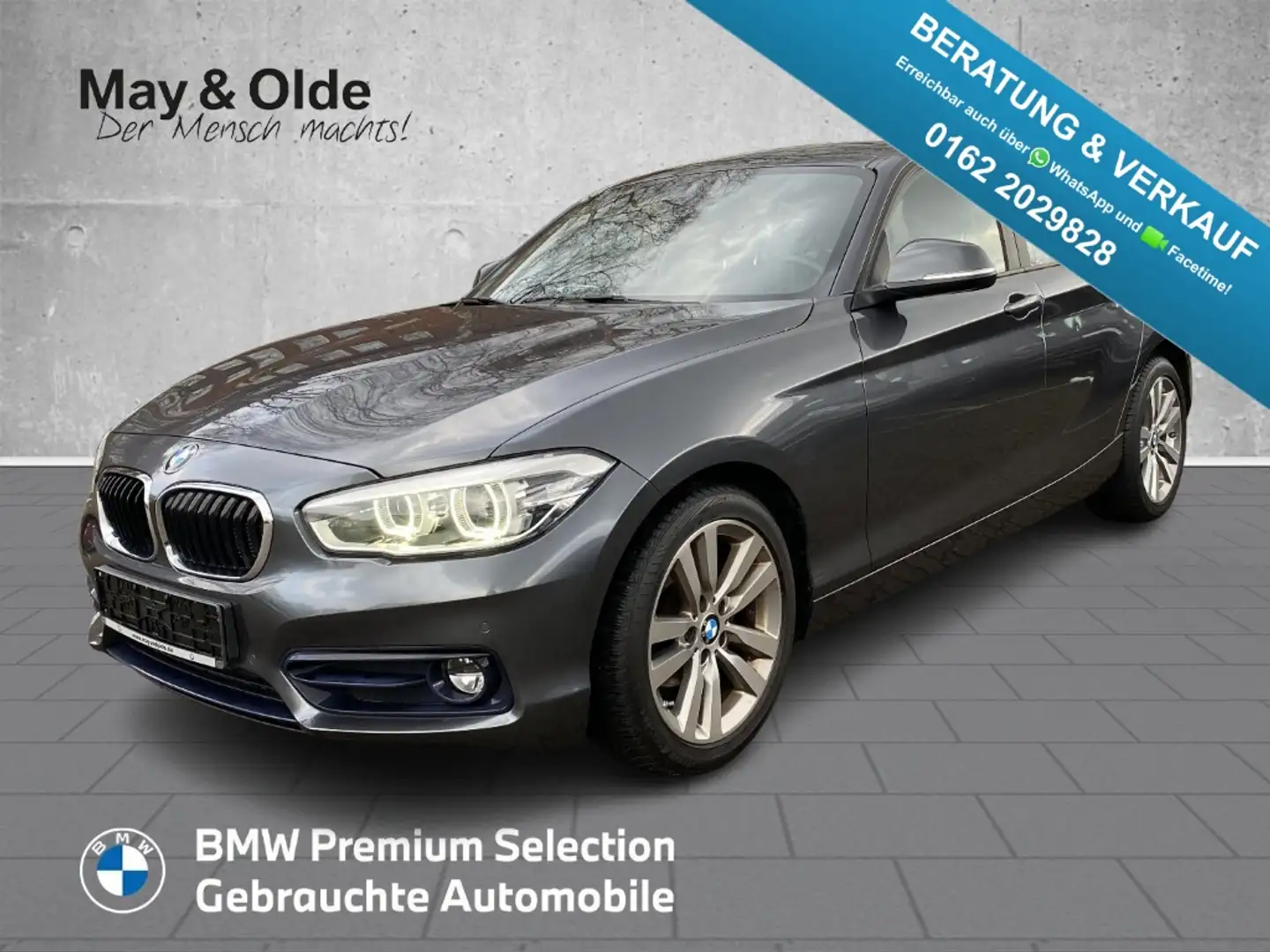 BMW 118 i Navi LED PDC Fahrerprofil Ambiente 2-Zonen Klima Grau - 1