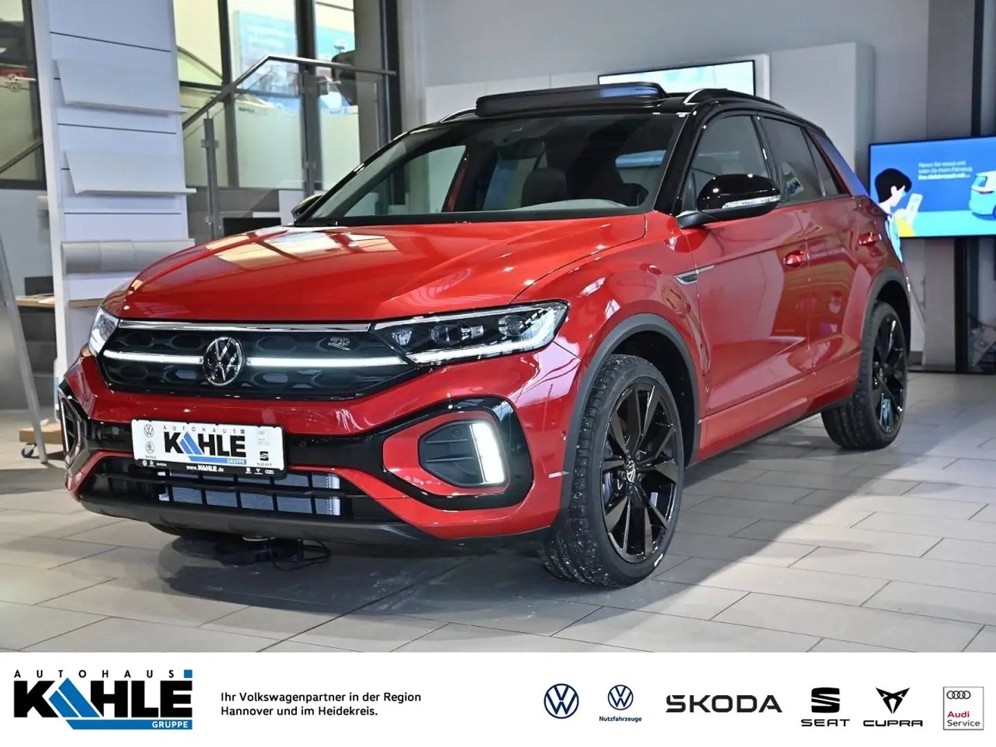 Volkswagen T-Roc 1.5 TSI DSG OPF R-Line Black Style AHK Navi IQ.DRI Rojo - 1