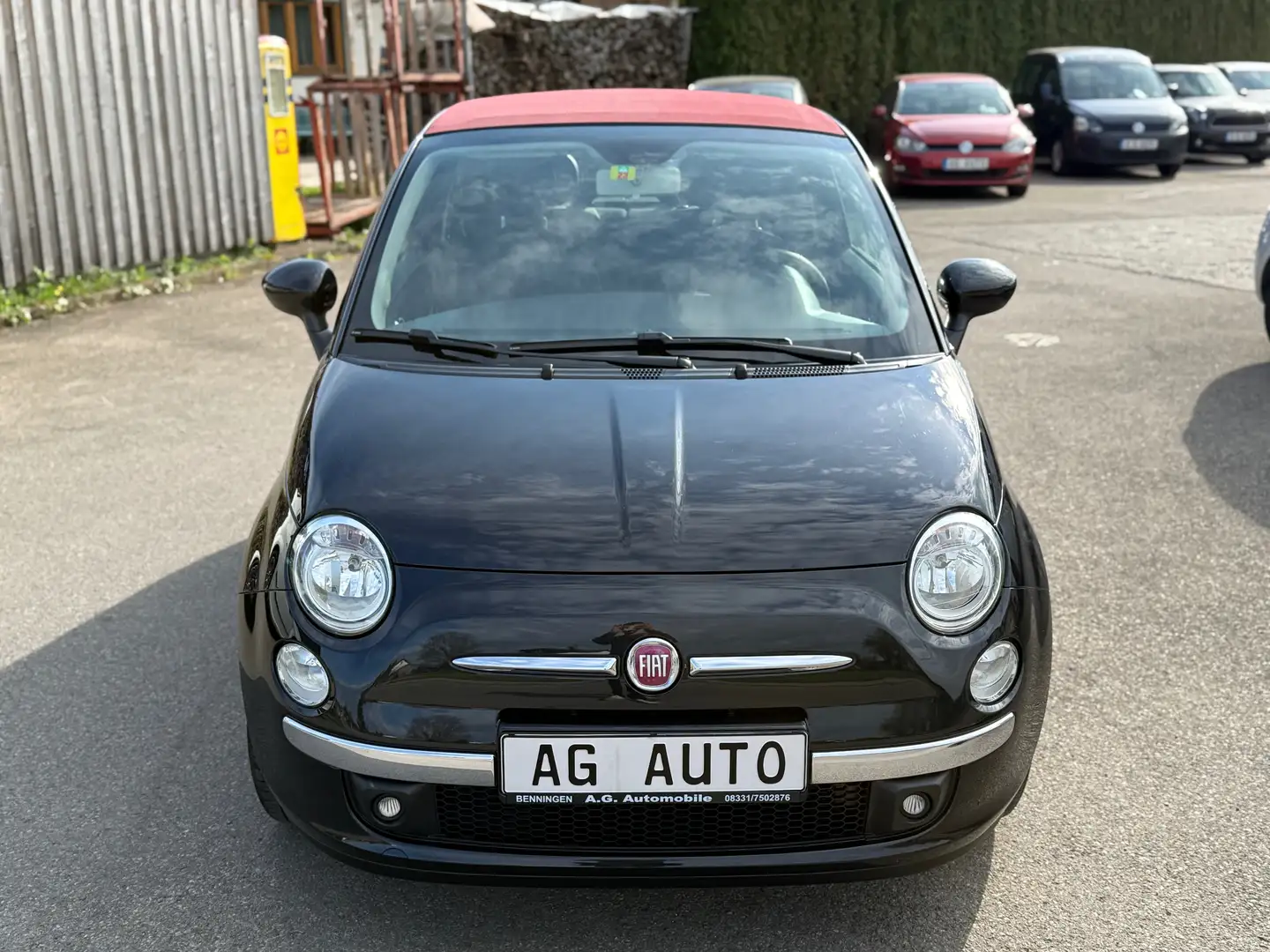 Fiat 500 Cabrio Lounge + Garantie Klima TÜV+Service NEU Schwarz - 2