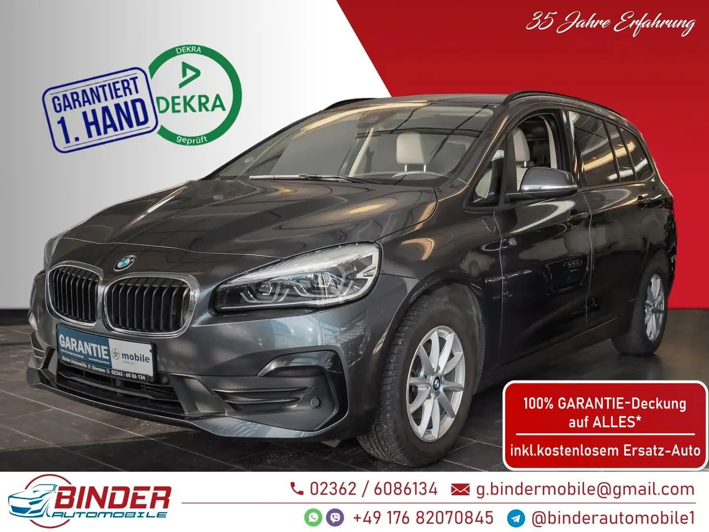 BMW 216 d Gran Tourer Advantage*VOLLE GARANTIE*TOP* Grau - 1