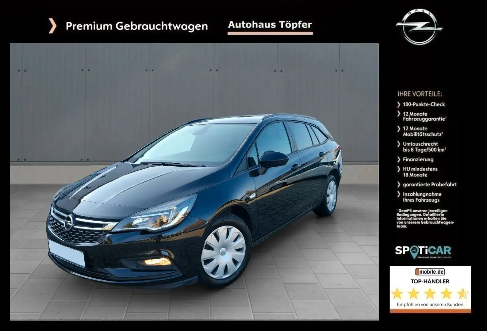 Opel Astra K Sports Tourer Business 1-Hand/Scheckheft Nero - 1