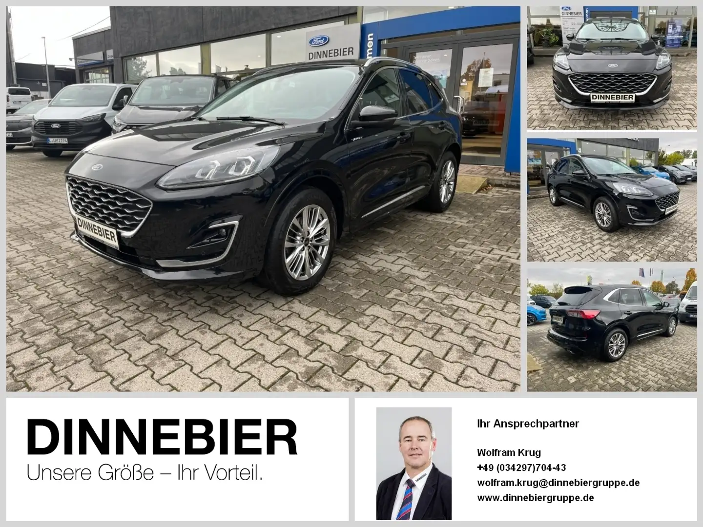 Ford Kuga Vignale AWD LED+Navi+Kamera+Winterpaket Schwarz - 1