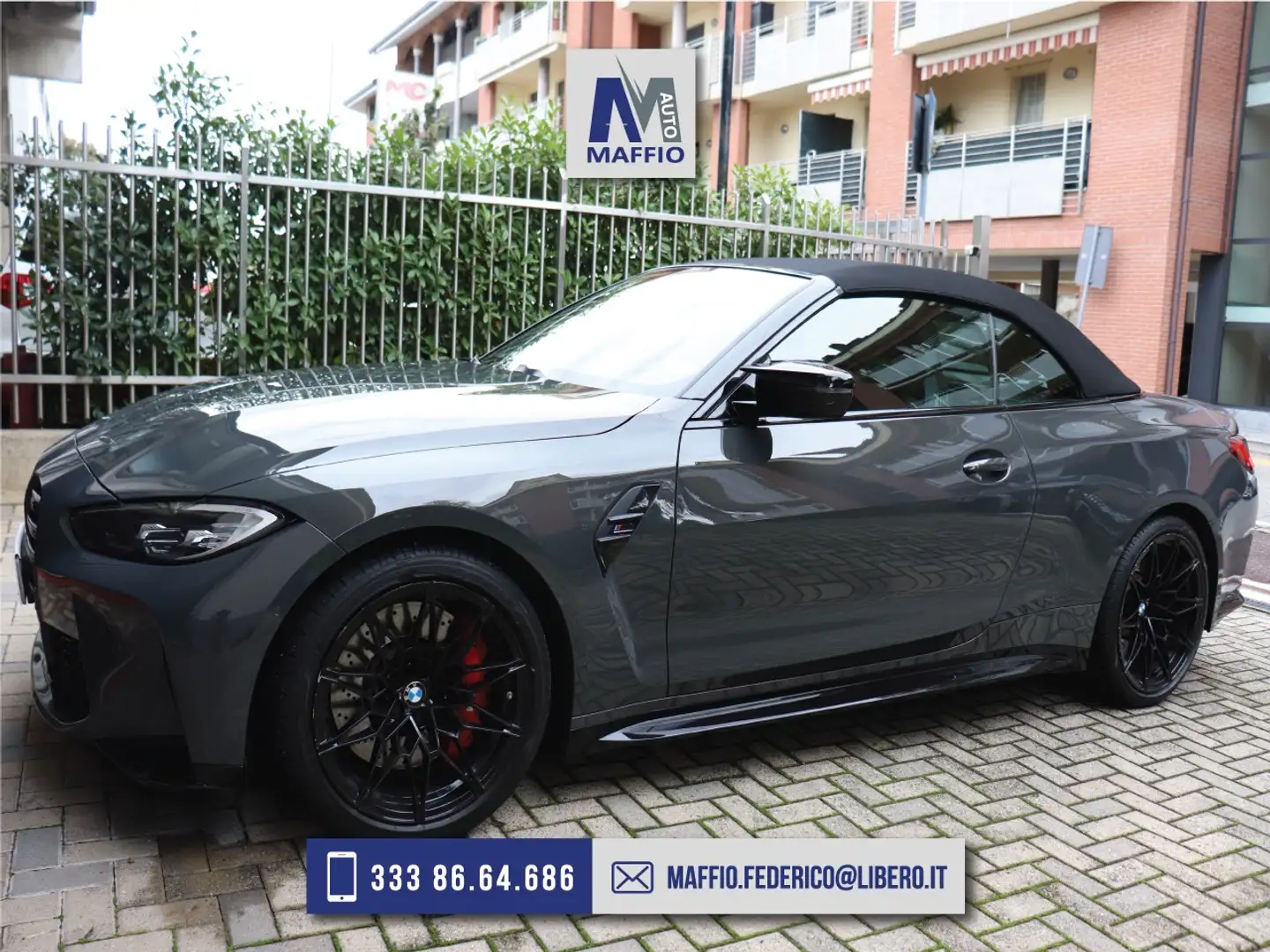 BMW M4 CABRIO 3.0 COMPETITION M XDRIVE AUTO+UNICO PROPRIE Gris - 1