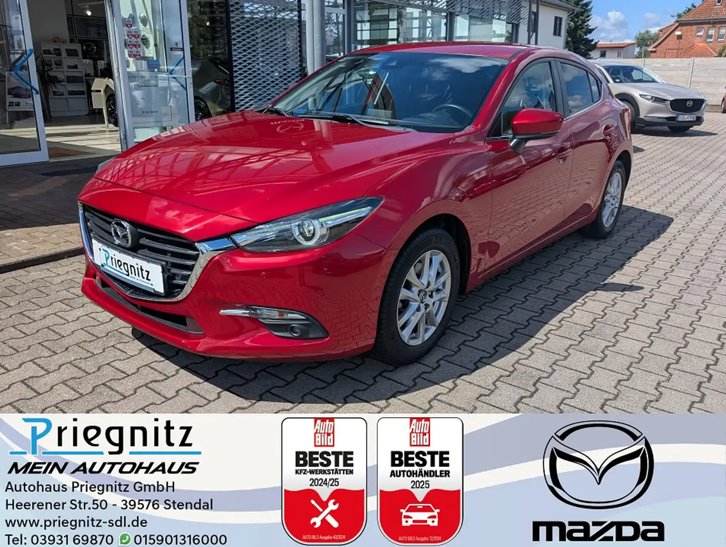 Mazda 3 SKYACTIV-G 120 6GS AL-EXCLUSIVE ACT-P Rosso - 1