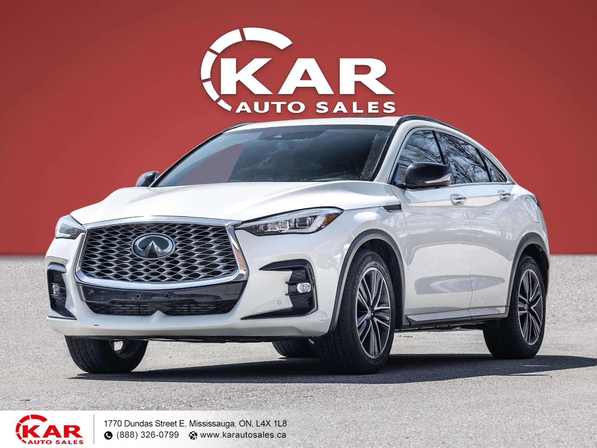 White 2022 INFINITI QX55 SUV / Crossover All-Wheel Drive Continuously Variable Transmission