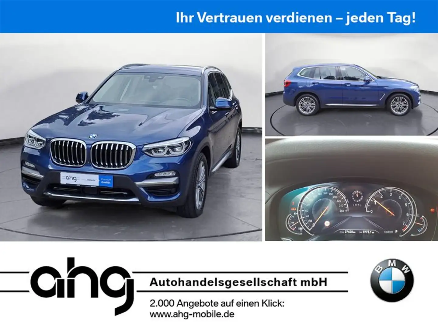 BMW X3 xDrive20i Luxury Line AT Innovationsp. Aut. Blau - 1
