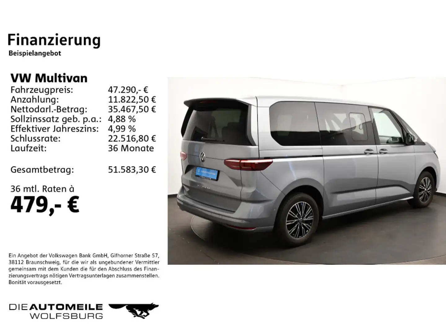 Volkswagen T7 Multivan T7 Multivan KÜ 2.0 TDI DSG Matrix/Pano/Navi/Stan Argent - 2