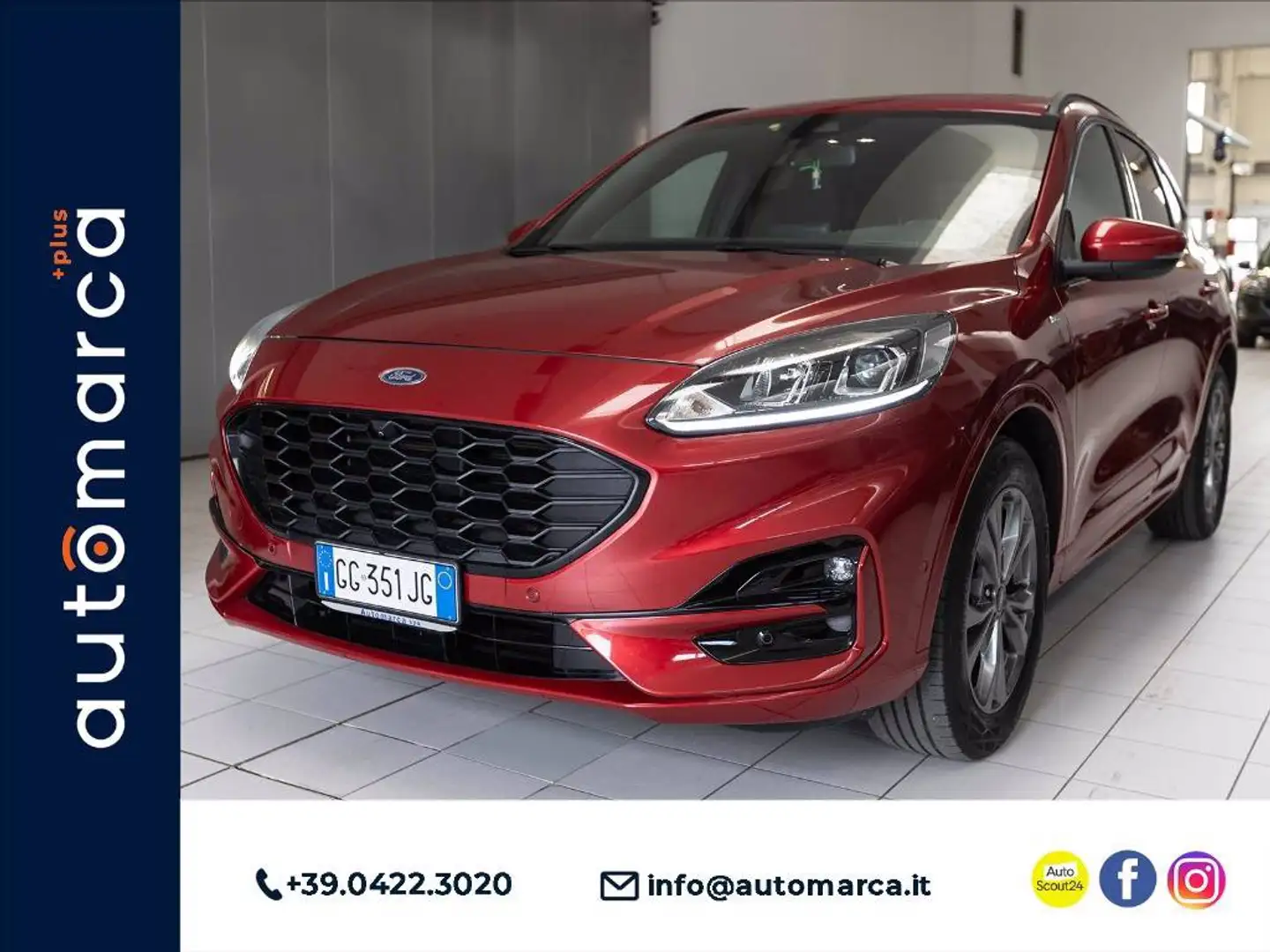 Ford Kuga 2.5 full hybrid ST-Line 2wd 190cv cvt Rosso - 1