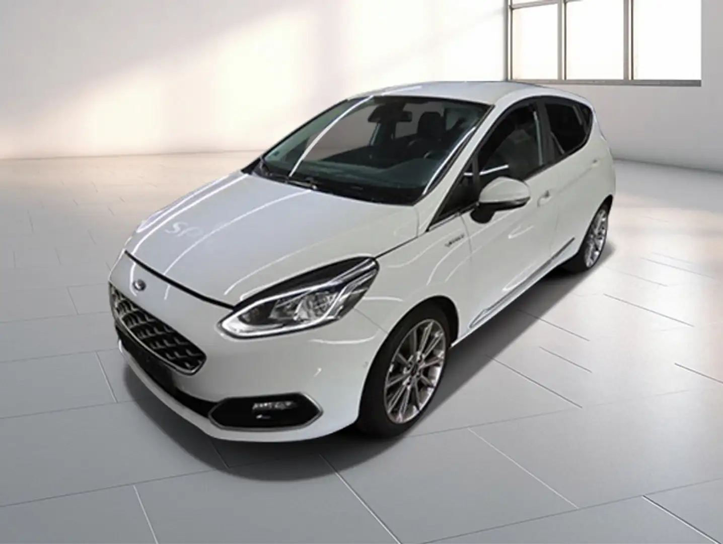 Ford Fiesta 1.0 EB Vignale T-Leder Navi RFK Biały - 1