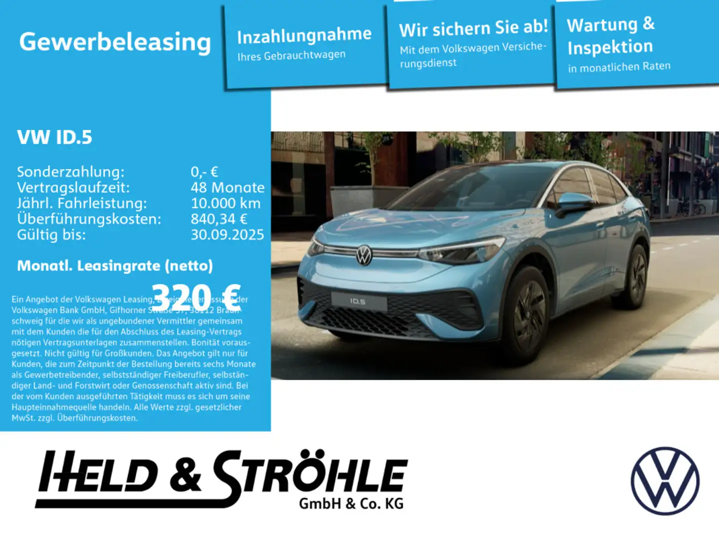Volkswagen ID.5 Pure 125 kW Bleu - 1