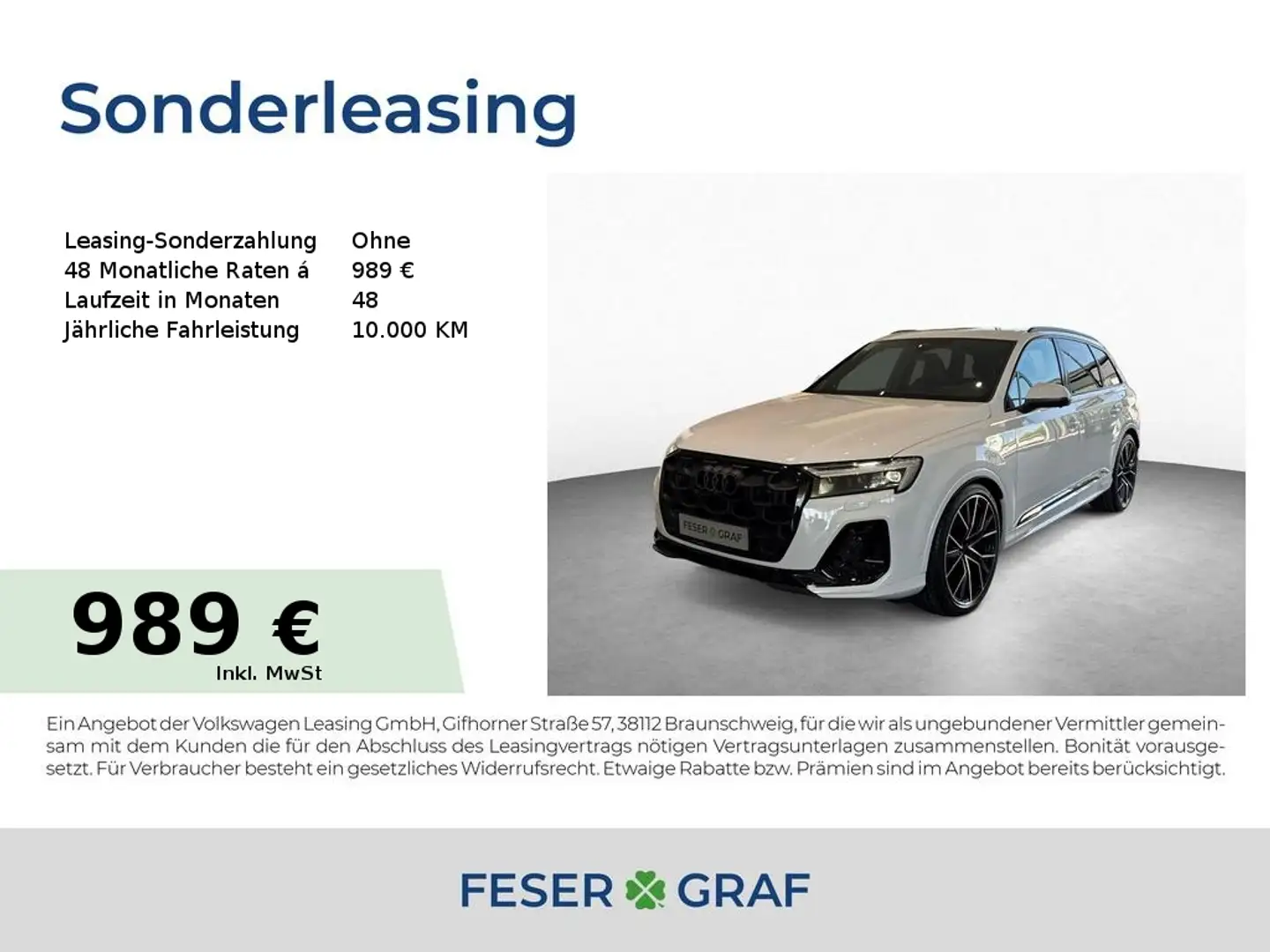 Audi Q7 50 TDI qu.210 kW S line tiptronic *AHK*Pano* Weiß - 1