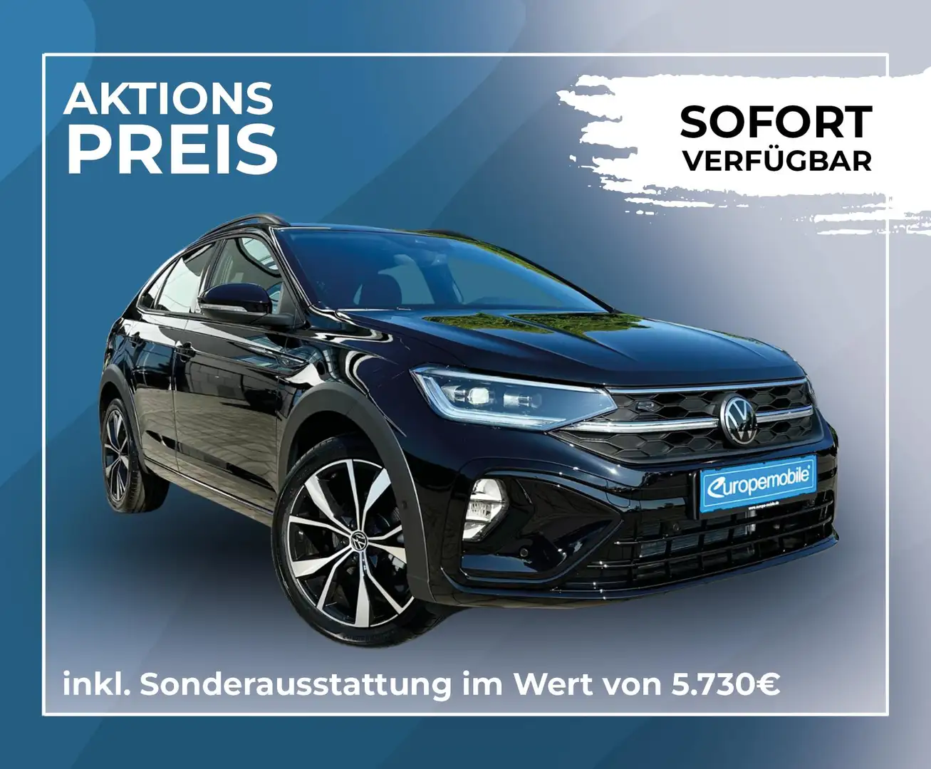 Volkswagen Taigo R-Line (D2) 1.5 TSI OPF 150 DSG (Lager) iQ.DRIV... Schwarz - 1