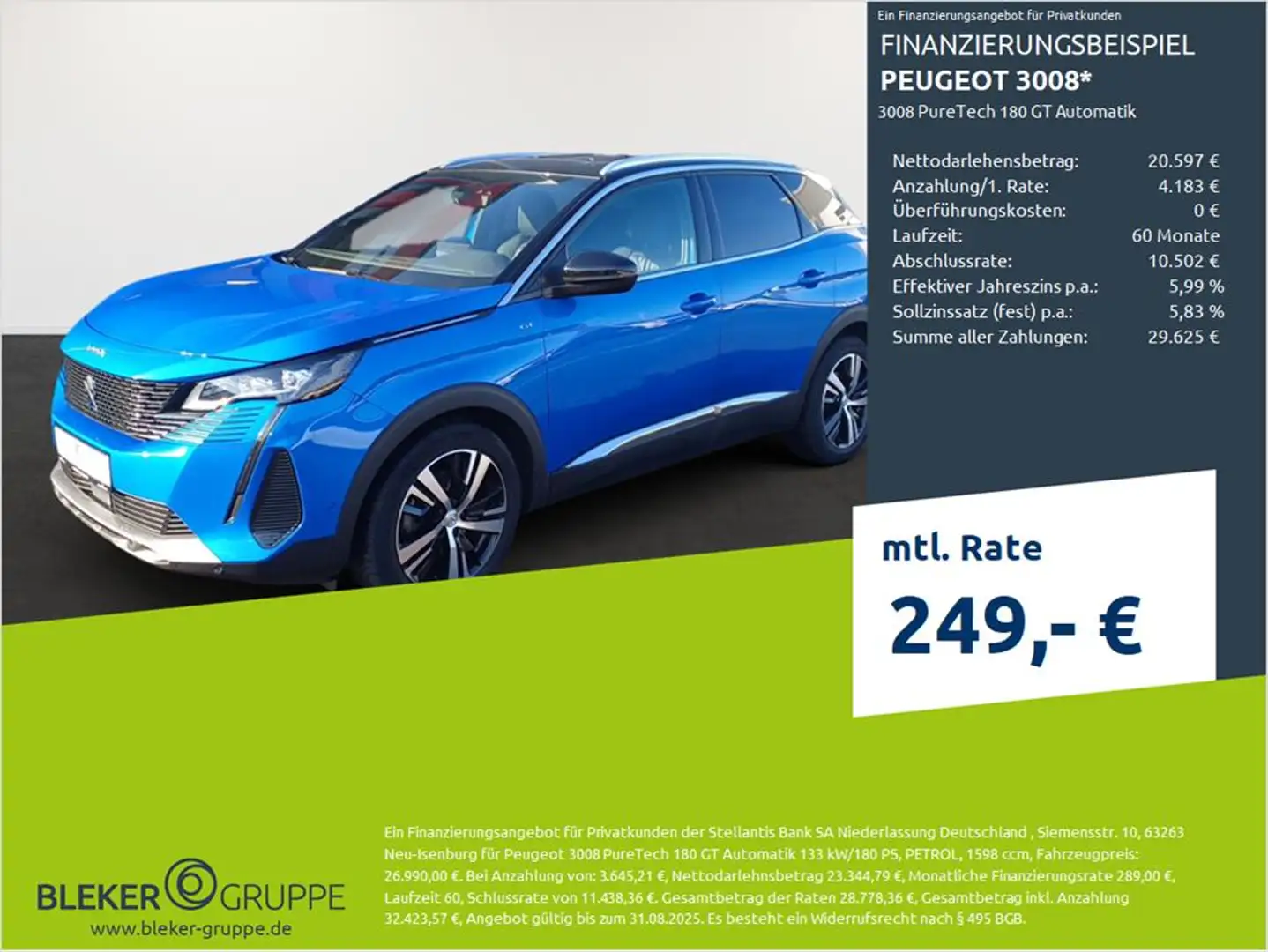 Peugeot 3008 3008 GT Azul - 1