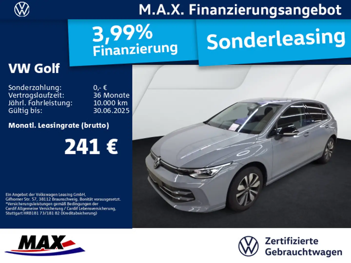 Volkswagen Golf VIII 2.0 TDI GOAL LED+KAMER+AHK+APP+ACC+DCP Gris - 1